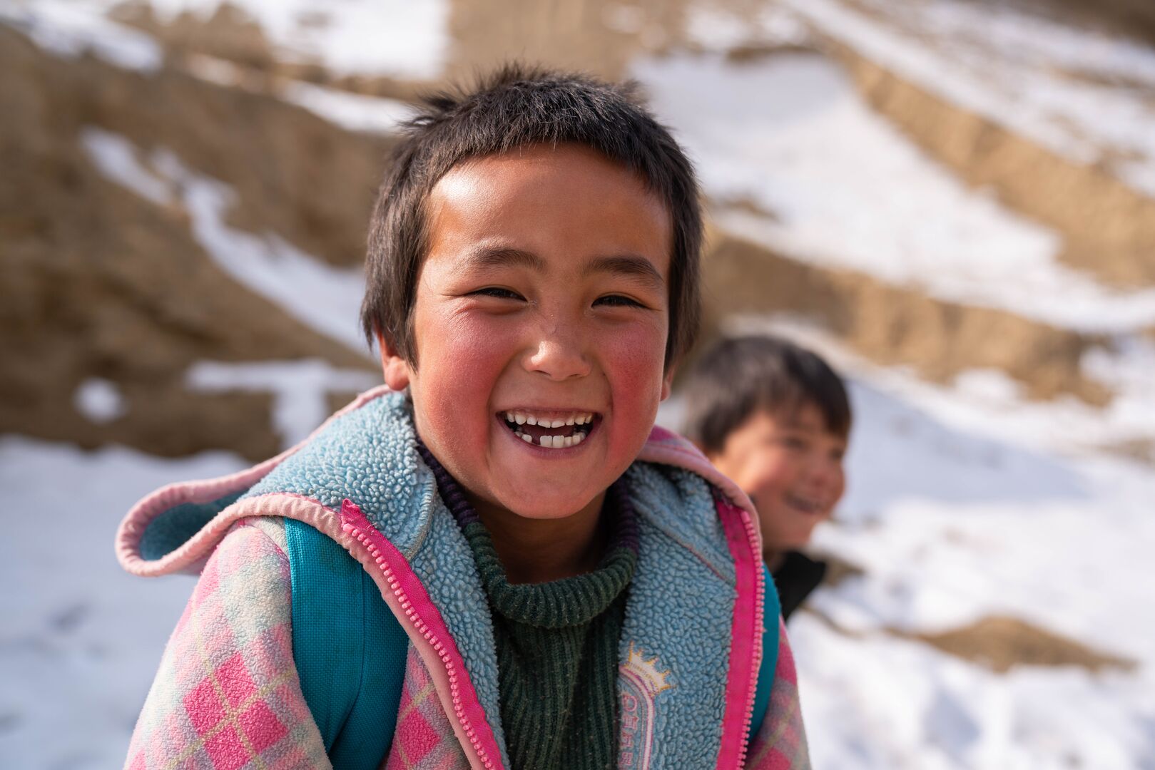 Arash, 7, is a student learning English at the Youth Centre in Bamyan, Afghanistan.
