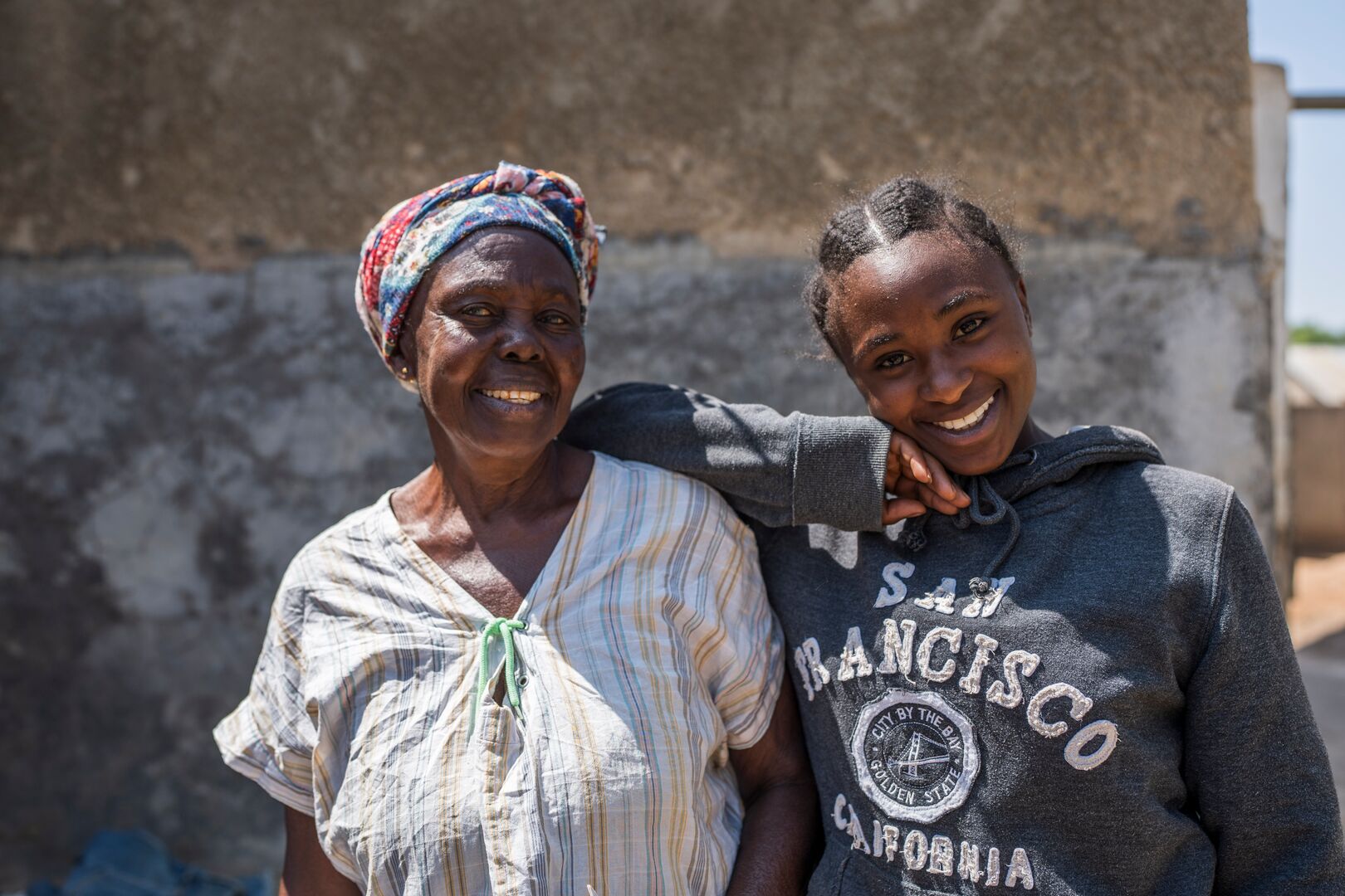 Congolese refugee Omwali is reunited with her family In Nakivale